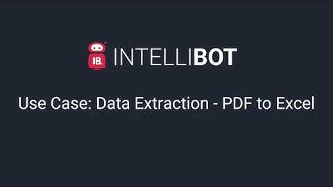 Classify and Extract Data from PDF to Excel  - INTELLIBOT