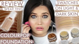 COLOURPOP Foundation WEAR TEST + Swatching Light & Dark Skin! COLOURPOP Foundation WEAR TEST + Swatching Light & Dark Skin!
