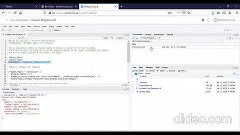 Usando el paquete dplyr en Rstudio Cloud.