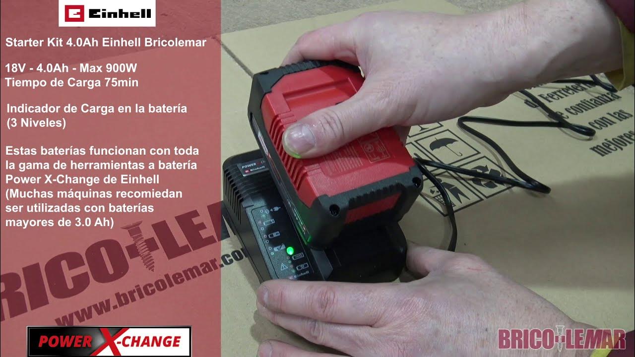 Starter Kit Power X Change de Einhell (Batería 4 Ah + Cargador) Unboxing y  funcionamiento 