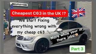 fixing everything wrong with my cheap broken mercedes c63 part 3!