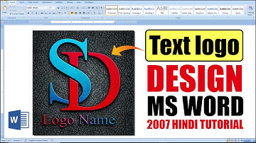 How to Make Text Logo Design in MS Word | SD Logo Design Tutorial in Microsoft Word Hindi Tutorial