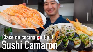 Técnicas de cocina japonesa #Ep.3, Sushi de Camarón Rollo y Nigiri | Cocina Japonesa Con Yuta