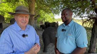 Alexander McCall Smith visits Elephant Havens in Botswana