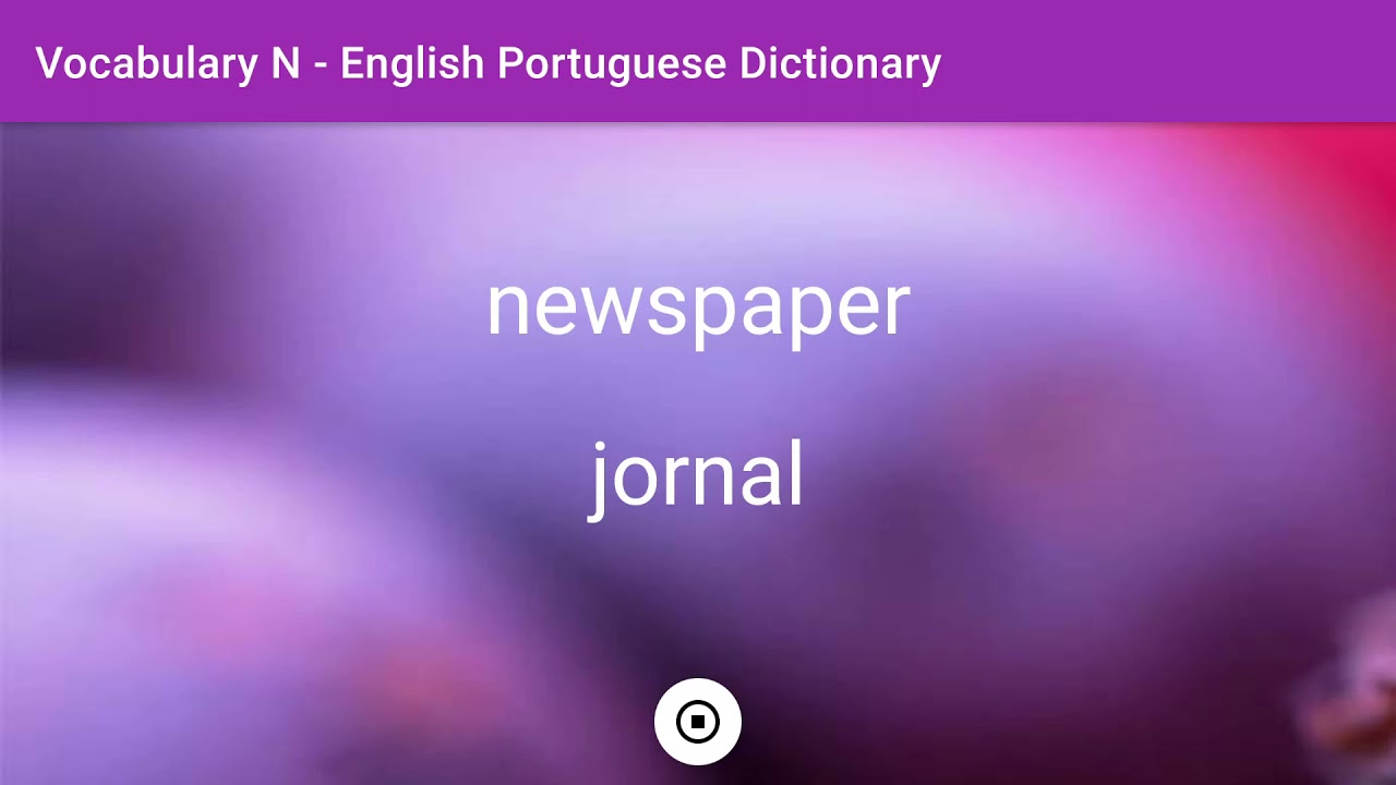 English - Portuguese Dictionary - Vocabulary N