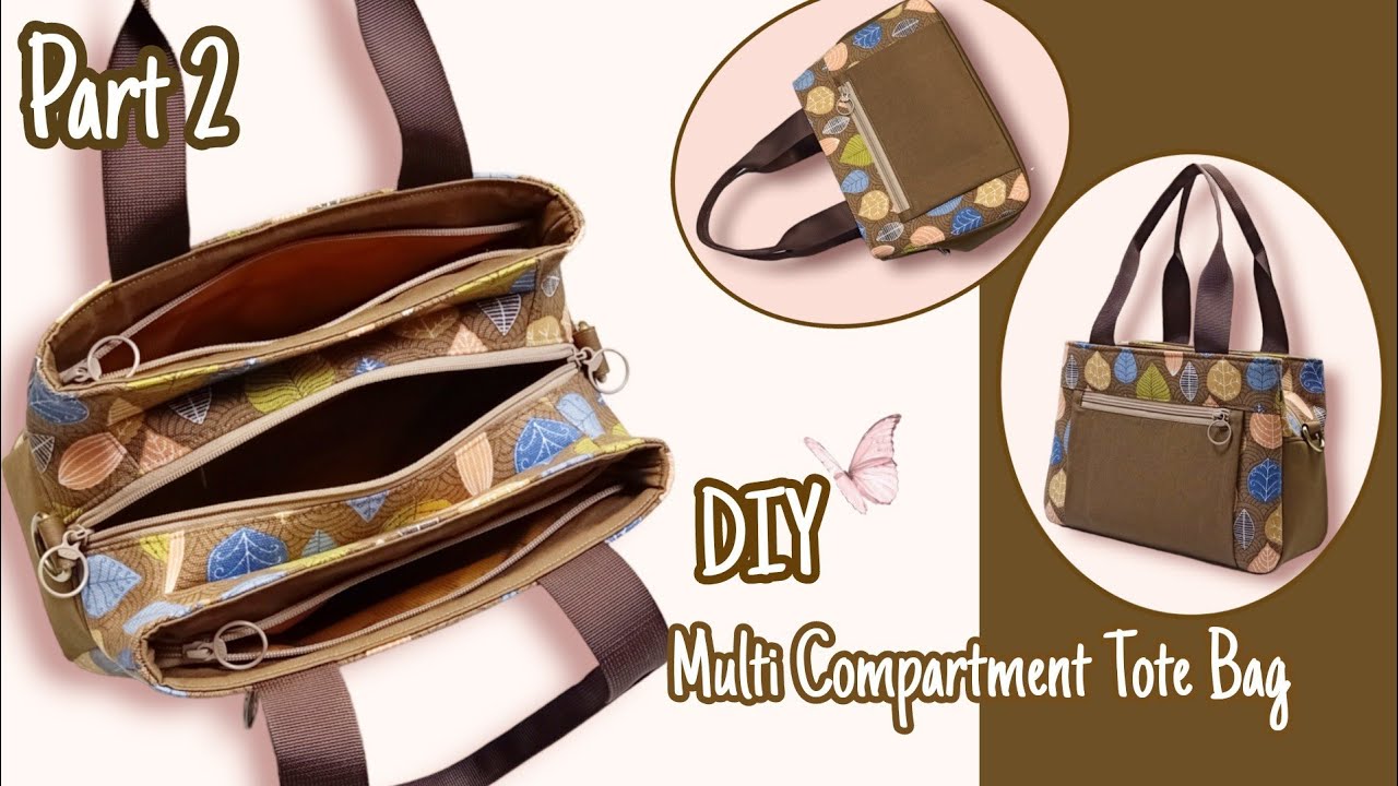 How to sew Triple Compartment Tote Bag 