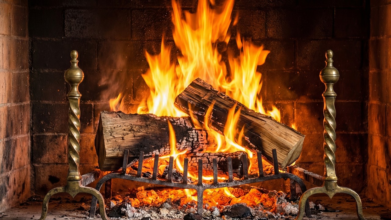 🔥 Fireplace Classic 4K. Cozy Fire with Crackling Fireplace Sounds. Fireplace 4K UHD
