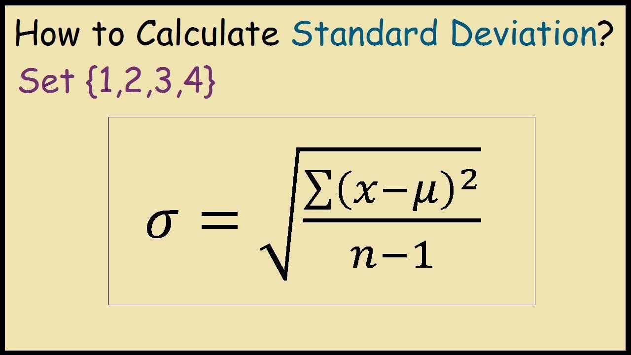 How to Calculate Standard Deviation by Hand