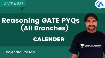 CALENDER  | Reasoning GATE PYQs (All Branches) | RP Sir #unacademy #letscrackit