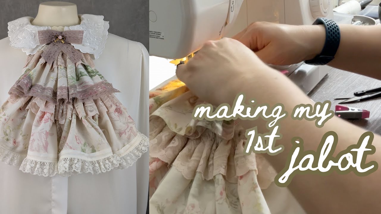 DIY jabot from vintage linens & lace