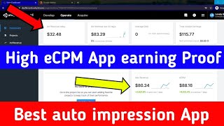 Best  High eECM App For Google Admob , Unity Ads ||  Earn 20$ to 50$ per day with google admob