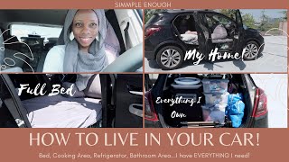Car Tour | Living in my Car Full Time | How to Live in Your Car 101