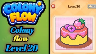 Colony flow level 20 walkthrough solution super hard level 
