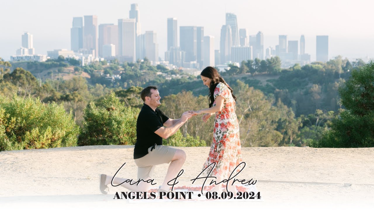 Los Angeles Angels Point Surprise Proposal & Engagement | Lara & Andrew ...