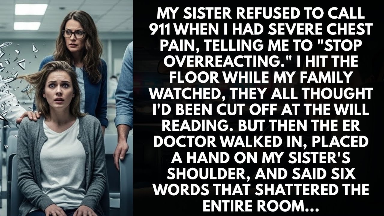 MY SISTER REFUSED TO CALL 911 WHEN I HAD SEVERE CHEST PAIN, TELLING ME TO "STOP OVERREACTING...