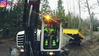 Terex TW110 with trailer and engcon tiltrotator