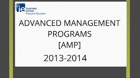 Advanced Management Programs by IE Business School