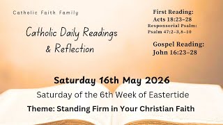 Famous Today’s Catholic Mass Readings – Saturday, May 16, 2026 Net Worth