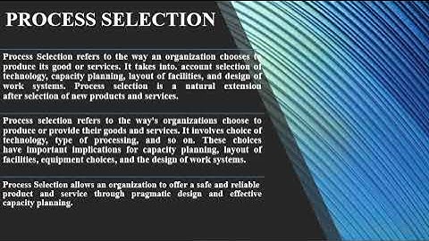 Operations Management: Module 2 - Product Design & Process Selection