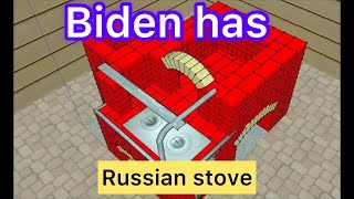 Modern Russian Stove Ordinal.Ordinal de fogão russo moderno.