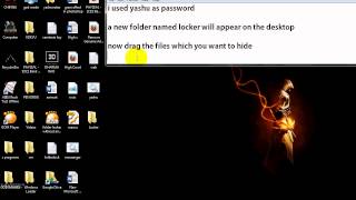 folder locker without any software by using notepad