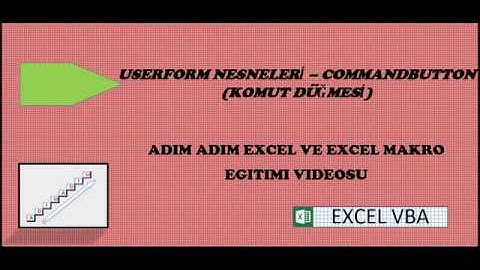 CommandButton Nesnesi   Excel Makrolar Eğitim Videosu