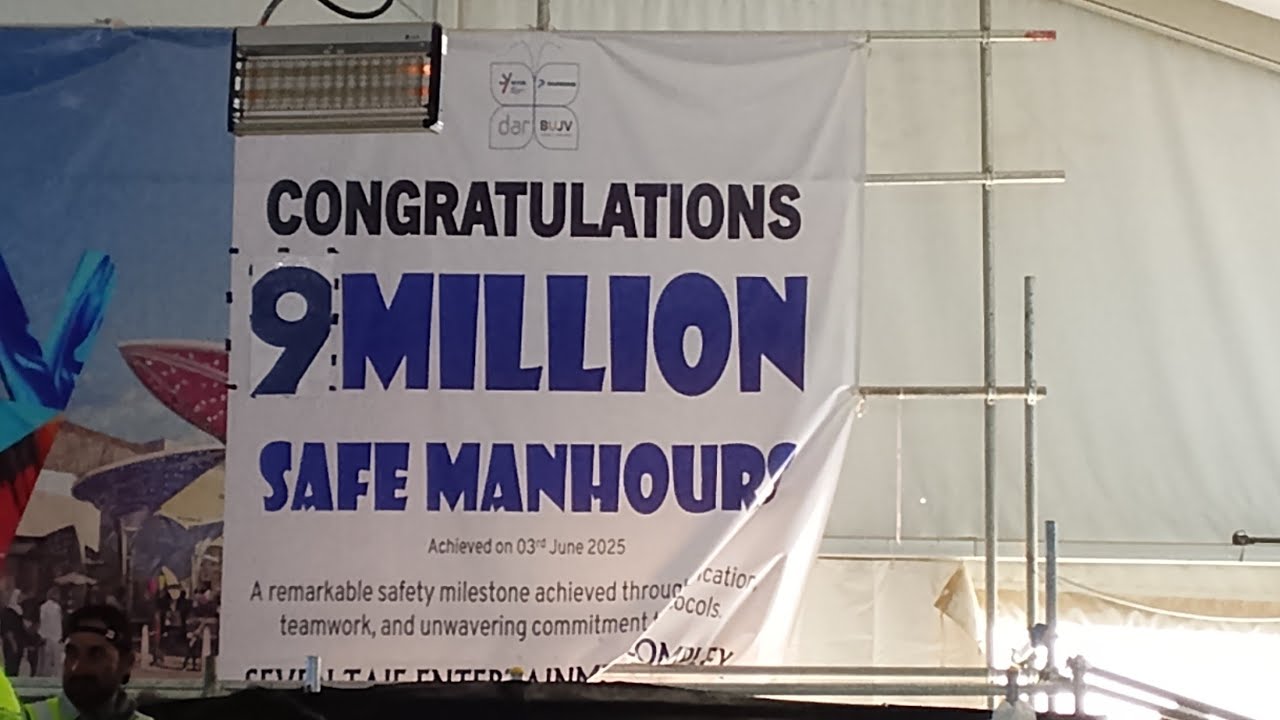 Congratulations!9 Million Safe Manhours