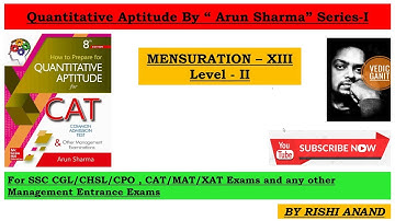 Quantitative Aptitude by Arun Sharma solution series 1 mensuration part 13