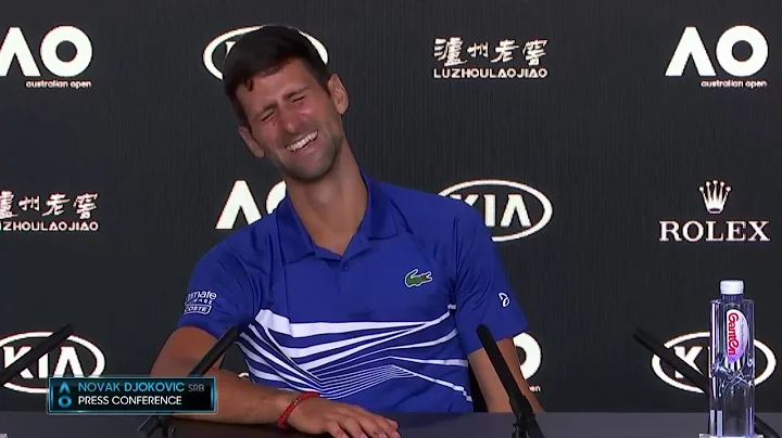 Novak Djokovic jokes with Italian reporter at Australian Open conference (Not too bad) HD