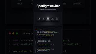 Spotlight Navbar Menu Hover Effect🤯 #coding #css #animation