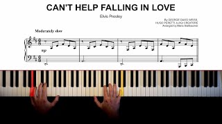 Elvis Presley - Can't Help Falling in Love - Piano Arrangement (FULL SHEET MUSIC) Resimi