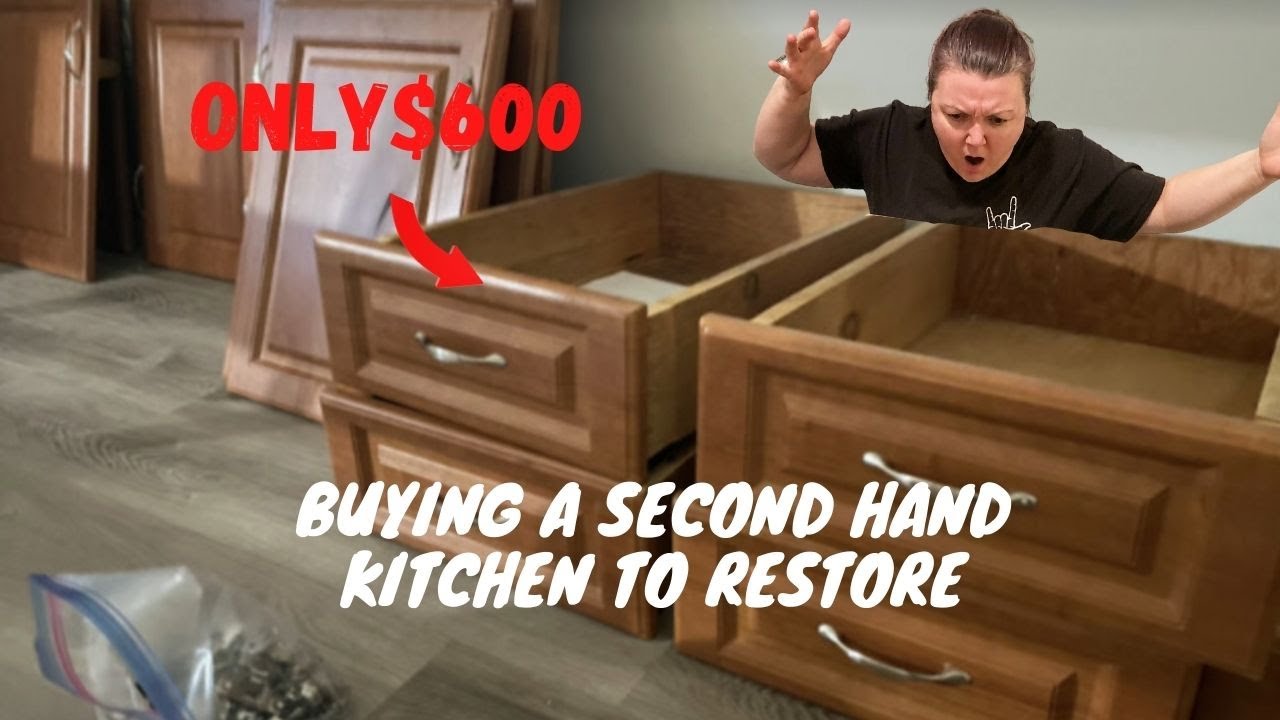 Too good to be true...$600 FULL kitchen cabinet marketplace find! - YouTube