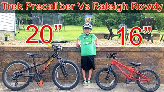 Trek 20” Precaliber vs Raleigh Rowdy 16” Bike Review. Why we upgraded to a Trek 2020