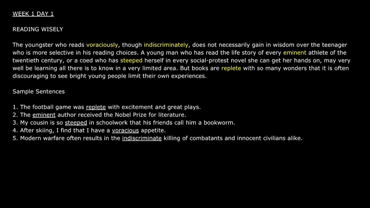 [Audiobook] 1100 Words You Need to Know / WEEK 1 DAY 1