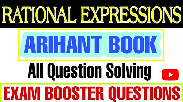 rational expressions all questions solved arihant book ,polytechnic entrance exam 2020 ,arihant book