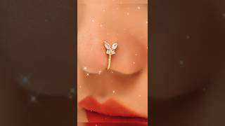 Gold Diamond Nose pin Design #shortsvideo