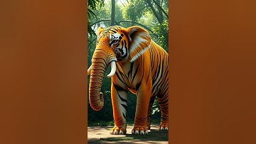 Tiger vs Elephant - Animal Fusion #tiger #elephant #animalfusion