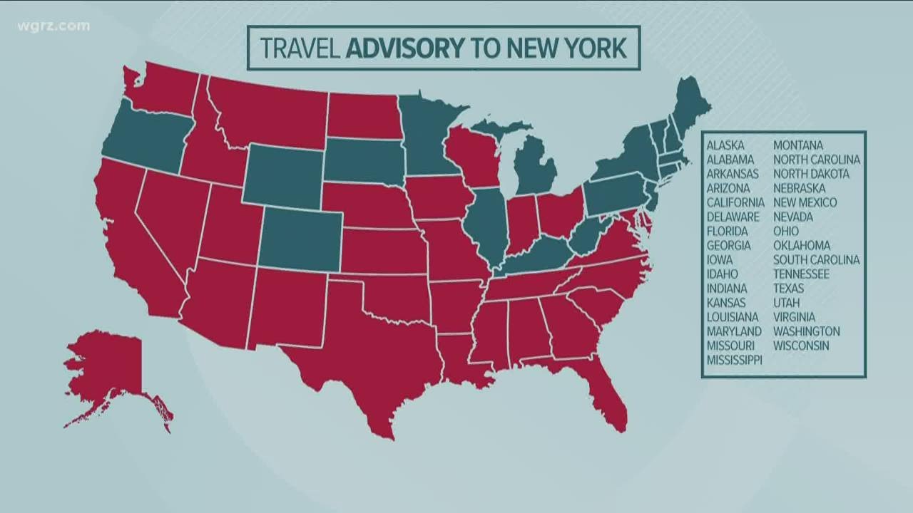western new york travel ban map