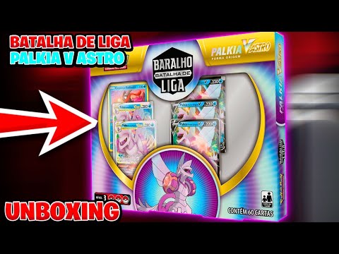 Box Pokémon Baralho Batalha de Liga Palkia Forma Origem V-ASTRO