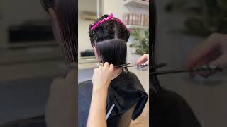 Watch the bob haircut magic unfold! #hair #melbourne #haircutting #bobhaircut