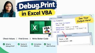 Debug.Print in Excel VBA | How to Debug VBA Code Using Immediate Window #ExcelVBA #DebugPrint #VBA