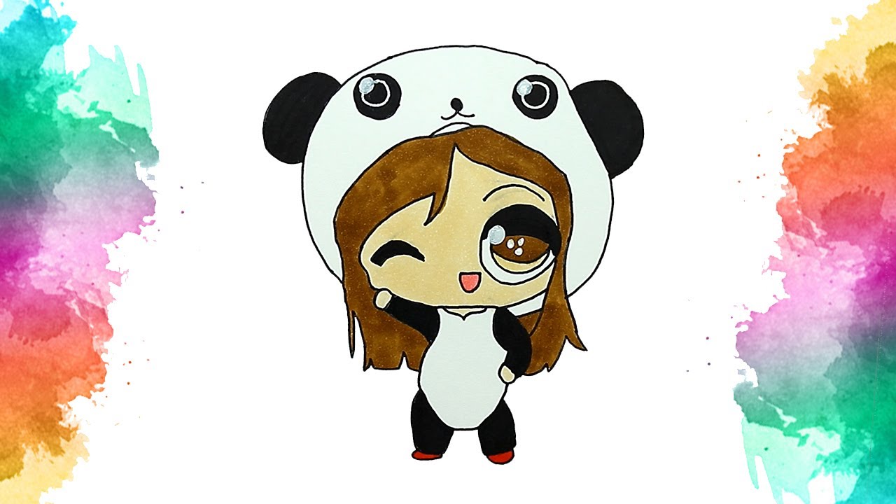 DESENHANDO E COLORINDO UM URSINHO PANDA