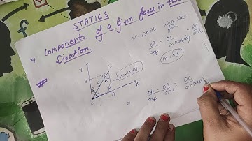 Components of a given force in two Direction # Statics # Bsc 2 nd yr#
