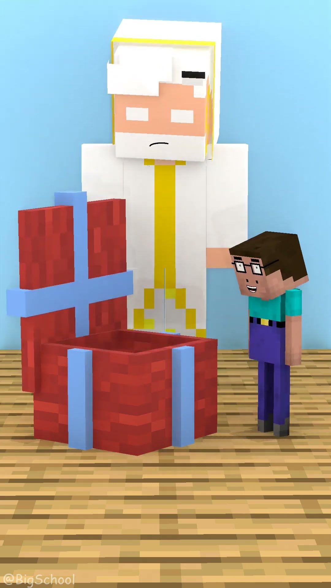 Help the poor skinny boy get a Christmas gift box! ?