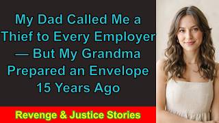 My Dad Called Me a Thief to Every Employer — But My Grandma Prepared an Envelope 15 Years Ago Conver