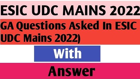 Ga Asked Question in Esic Udc Mains 2022 with Answer #esicudcmainsgaquestion#esicudc#examtha