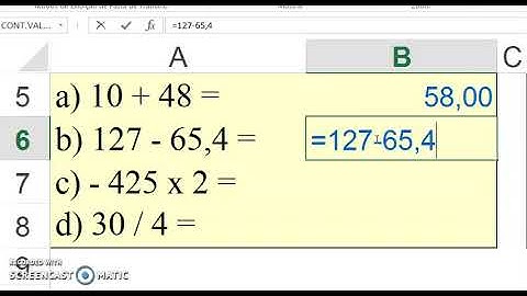 Excel básico: como somar, subtrair, multiplicar, dividir