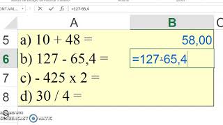 Excel básico: como somar, subtrair, multiplicar, dividir