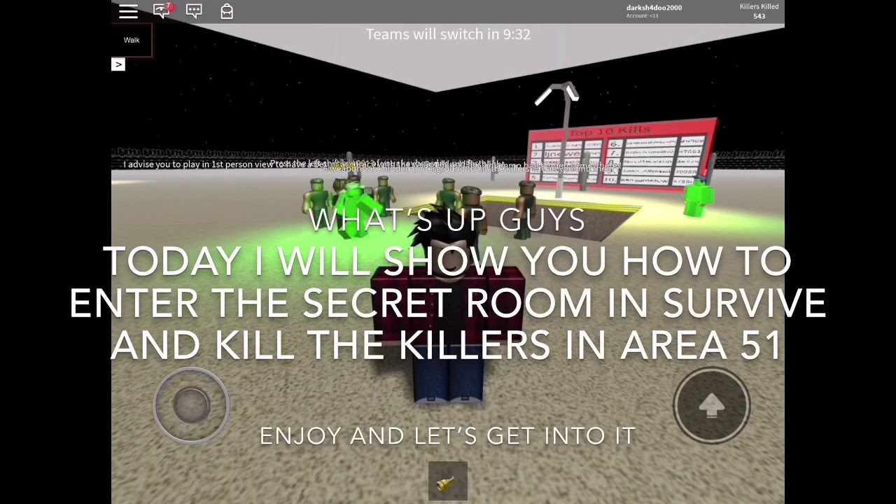 How To Enter The Secret Room In Survive And Kill The Killers - a secret room roblox youtube video gameplay secret