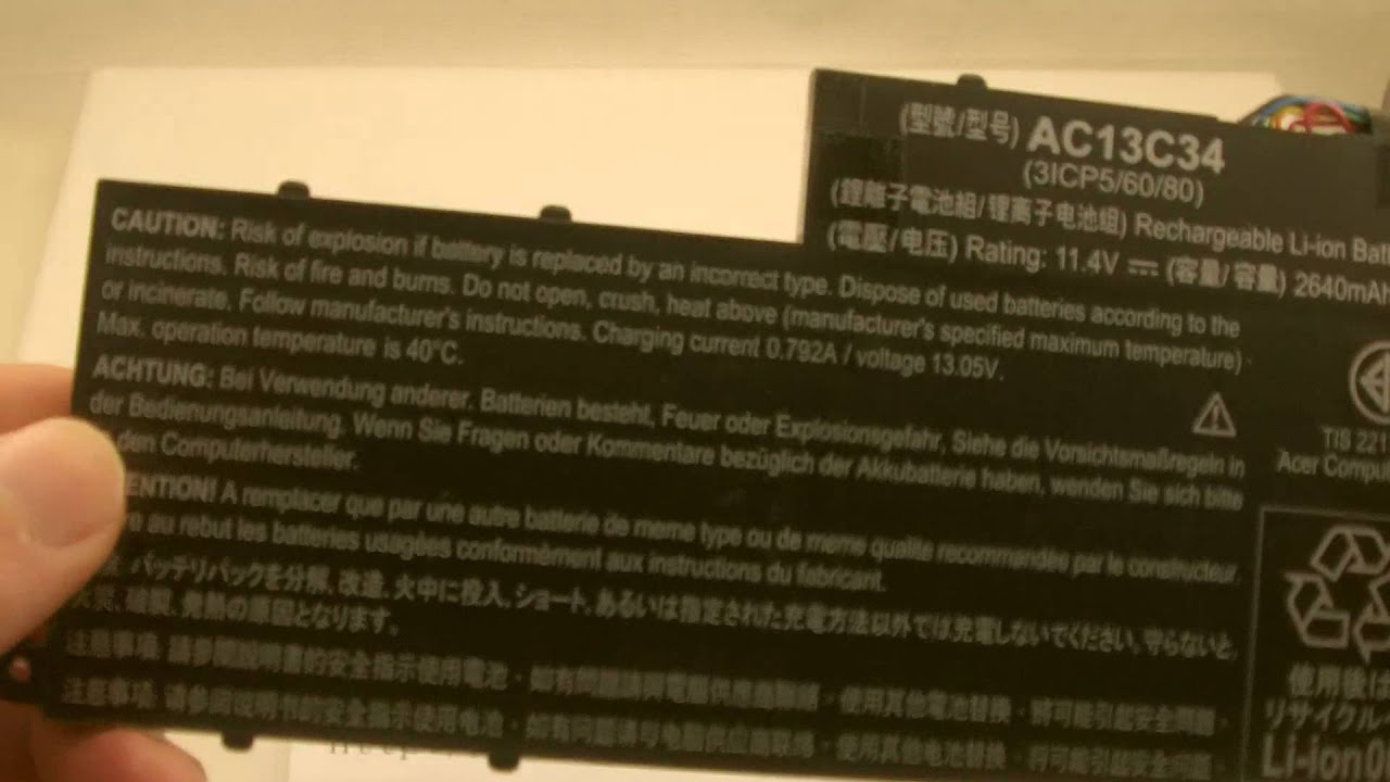Acer Aspire V5-122p Ac13c34 Laptop Battery